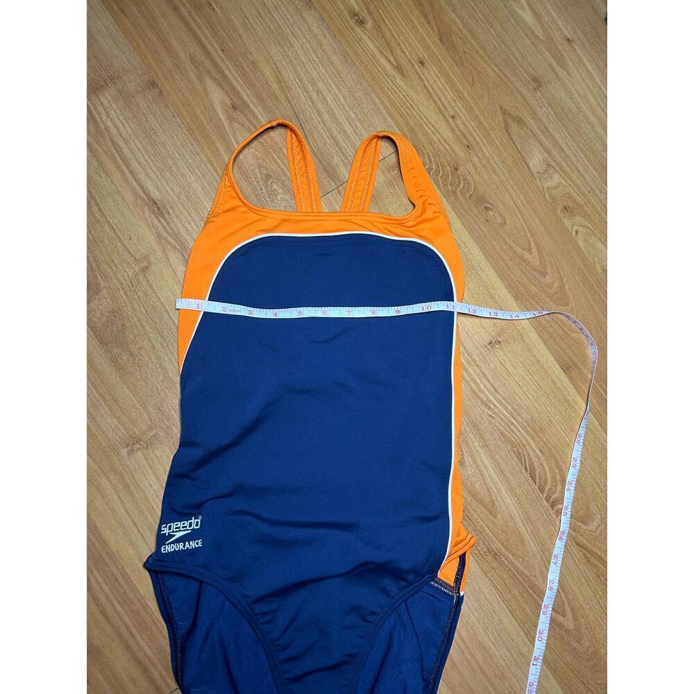 Speedo Endurance+ Poly Eclipse Splice Geoback one-piece swimsuit 10/36 L Navy - Picture 5 of 8